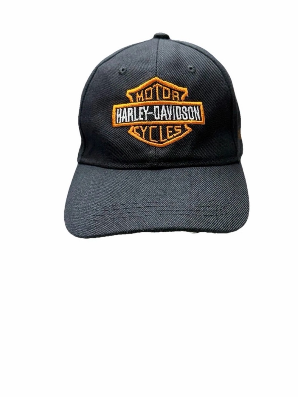 Harley Davidson Hat Vintage Embroidered Mexico Shield Logo Black Curved Brim Cap